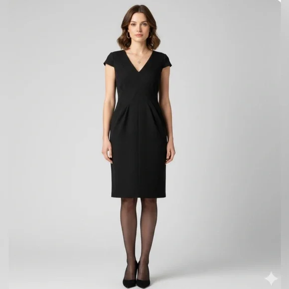 Armani Collezioni Wool Charcoal Dress - Picture 2 of 11